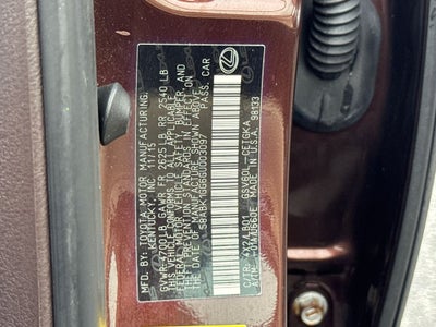 2016 Lexus ES 4dr Sdn