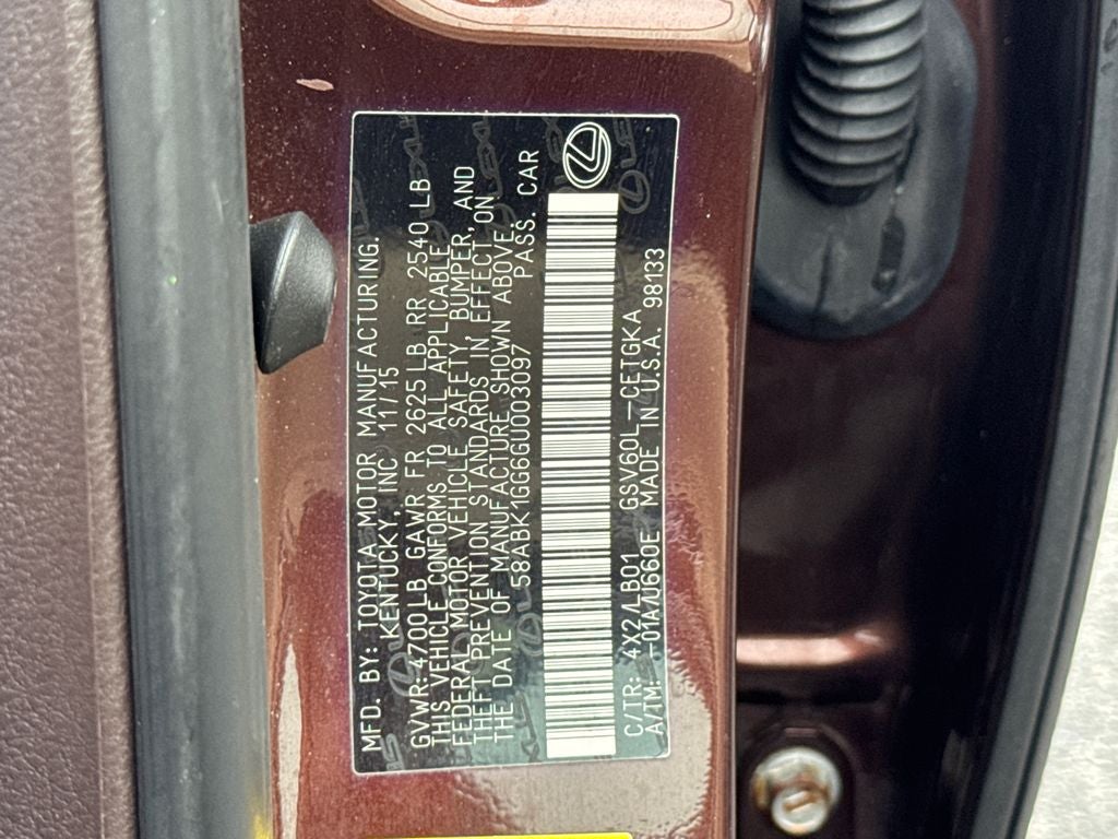 2016 Lexus ES 4dr Sdn