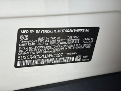 2020 BMW X5 sDrive40i