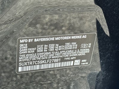 2019 BMW X3 sDrive30i