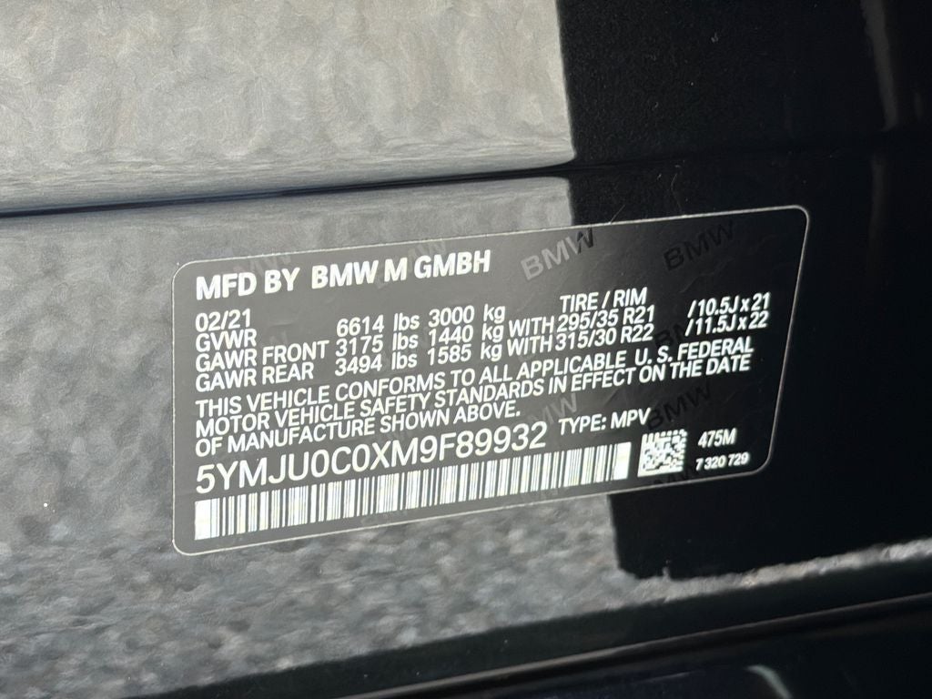2021 BMW X5 M Sports Activity Vehicle