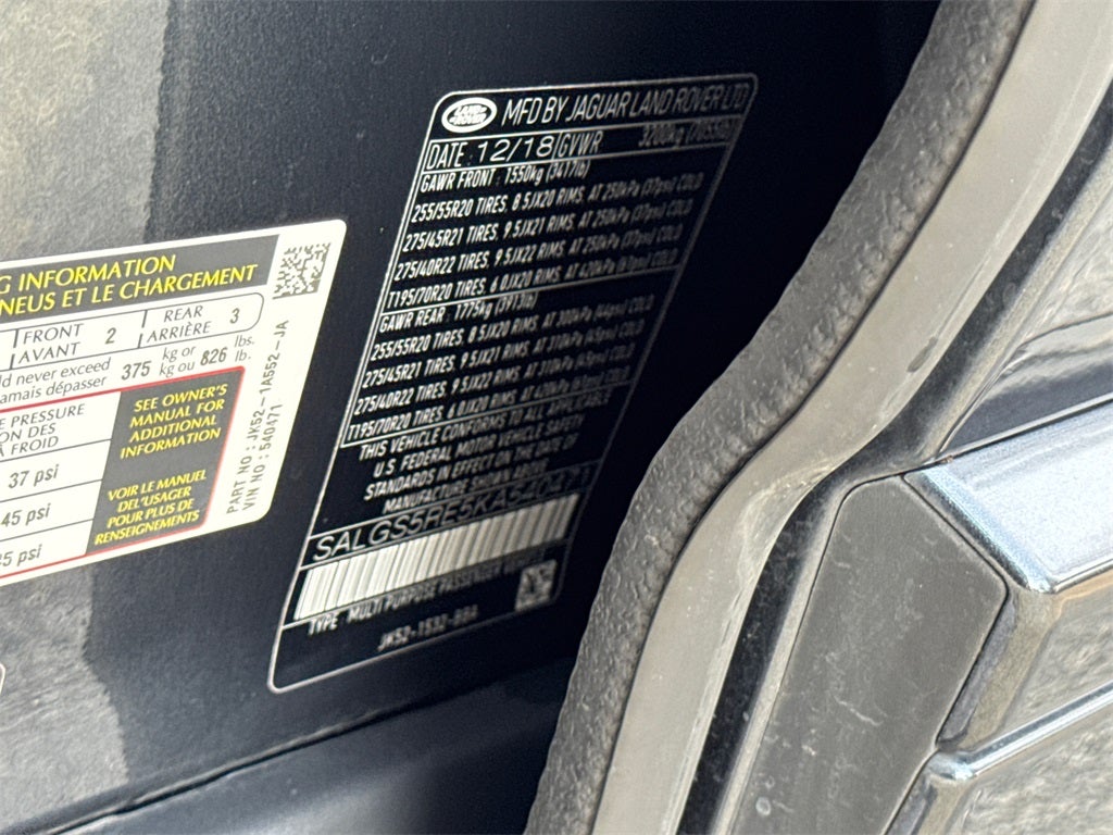 2019 Land Rover Range Rover V8 Supercharged LWB