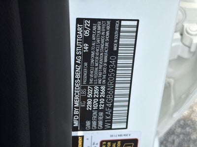 2022 Mercedes-Benz C-Class C 300 SE 18 AMG® LP BS AC