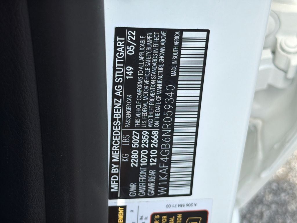 2022 Mercedes-Benz C-Class C 300 SE 18 AMG® LP BS AC