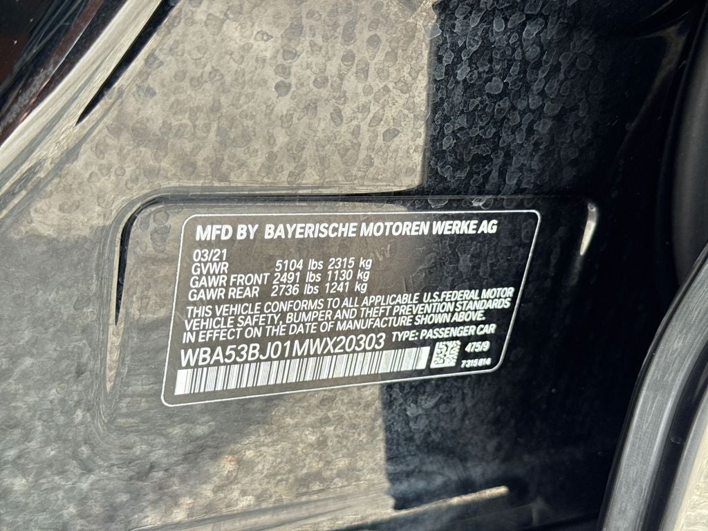 2021 BMW 5 Series 540i