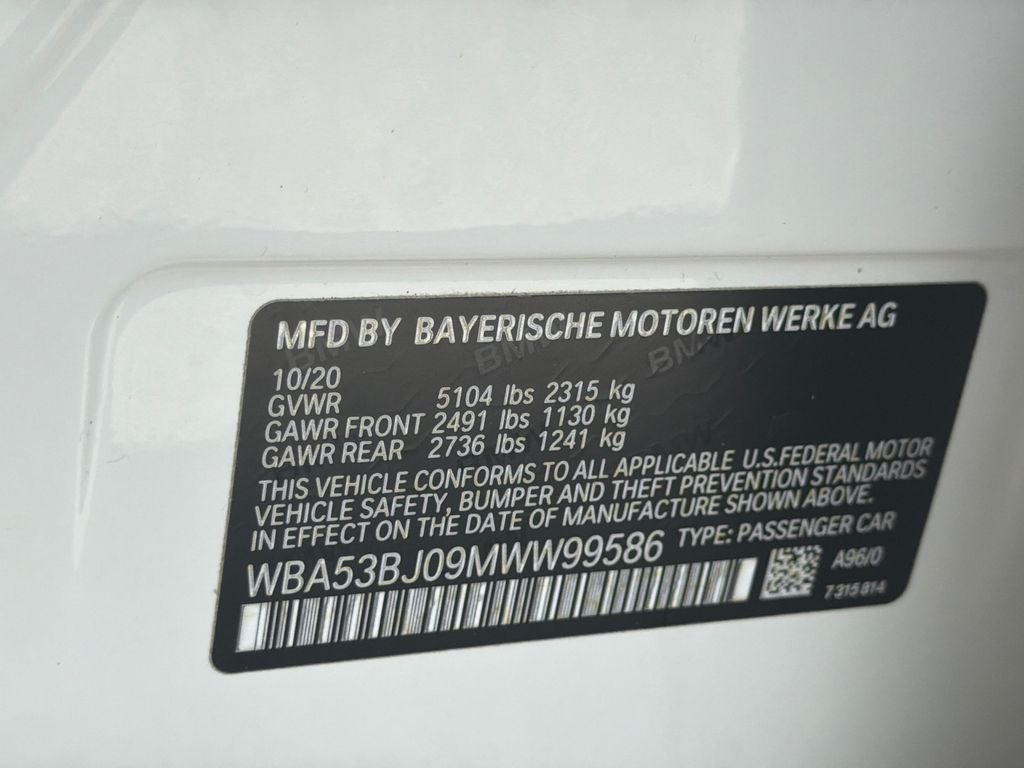 2021 BMW 5 Series 540i