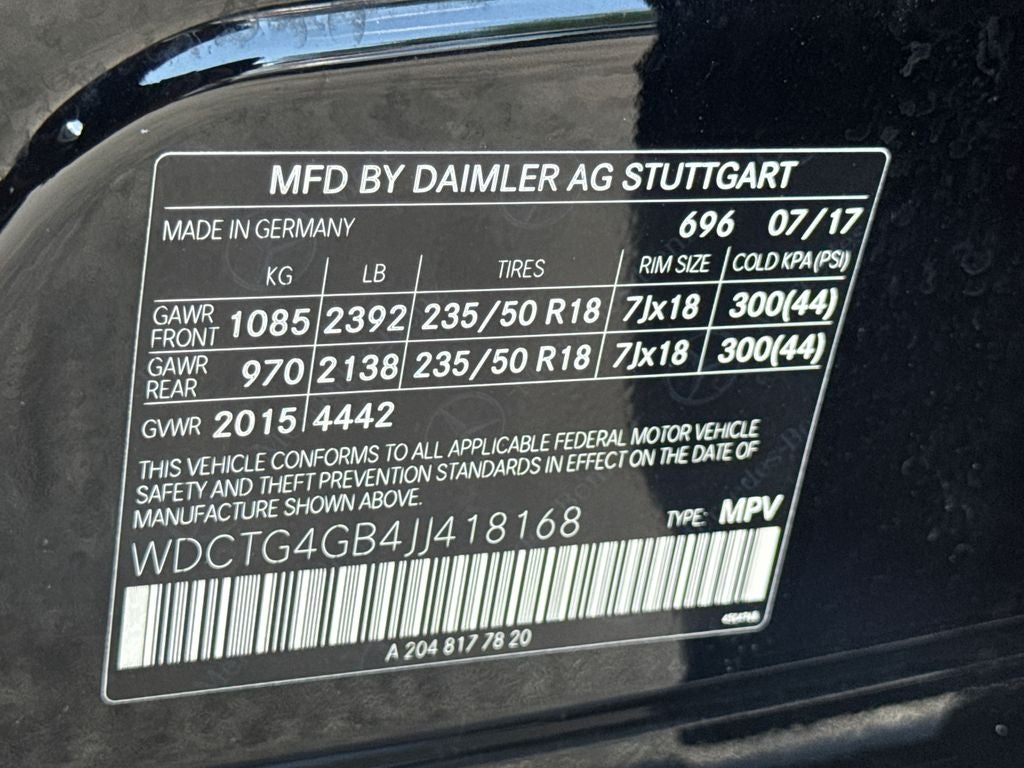 2018 Mercedes-Benz GLA GLA 250